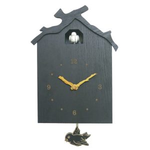 Cuckoo Clock Wooden Modern Black UK