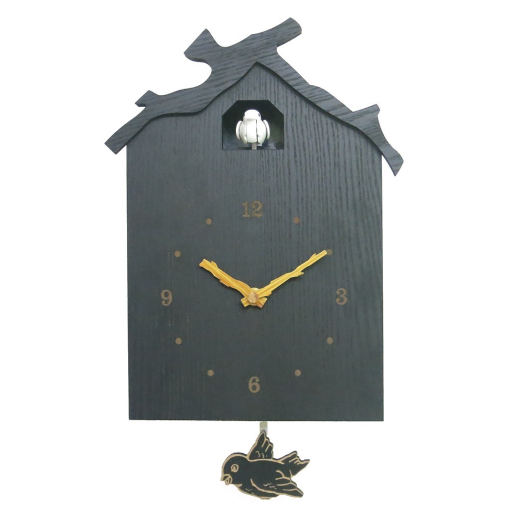 Cuckoo Clock Wooden Modern Black UK