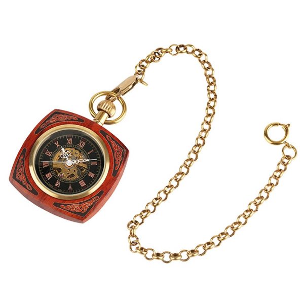 The Lincolnshire Mens Wooden Pocket Watch UK 8